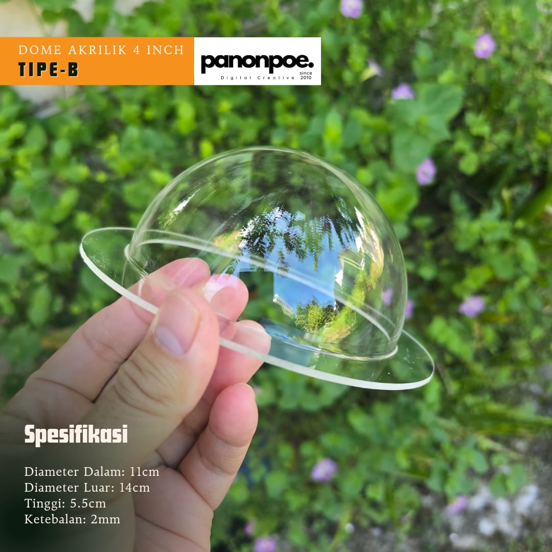 Dome Akrilik Diameter = 11 cm (type B)
